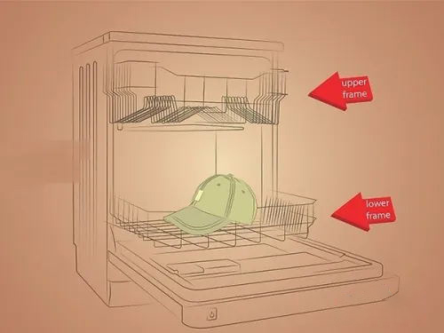 How to wash a hat in the dishwasher step 1