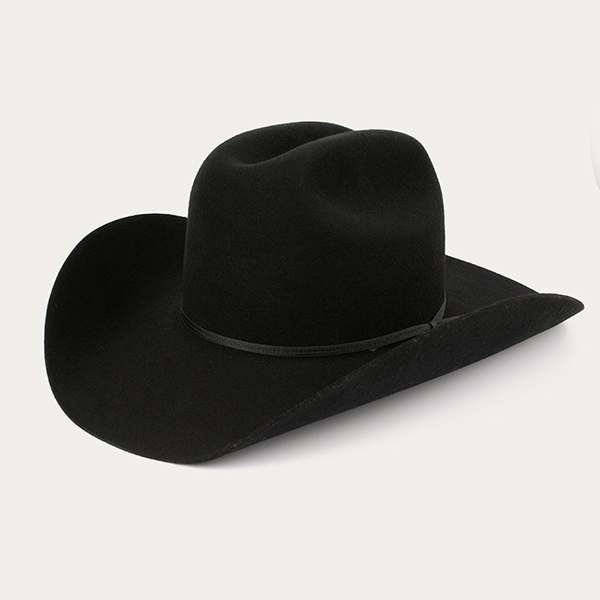 Wide Brim Black Cowboy Hat Wool Felt Hat For Men