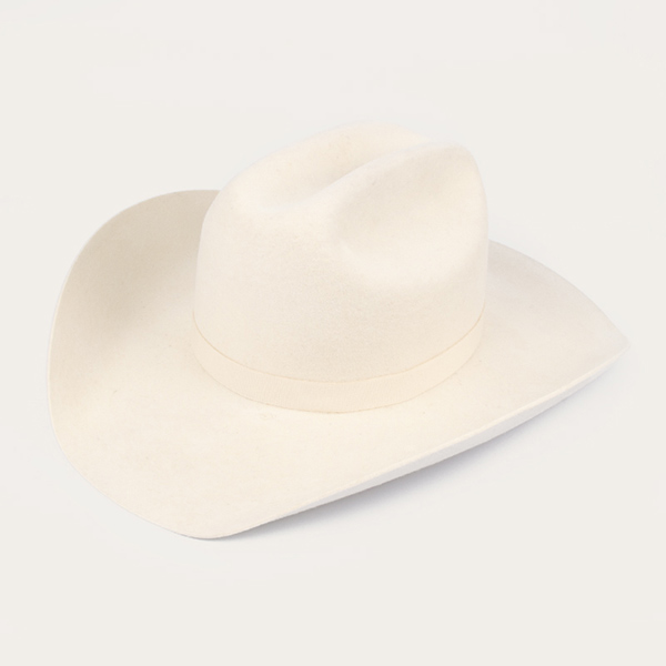 Off White Felt Cowboy Western Hat For Wholesale